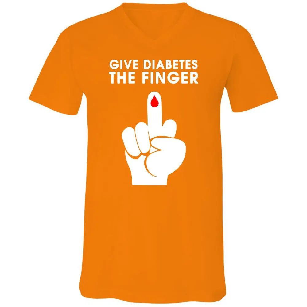 Unisex V-Neck T-Shirt - 1ZH6LUR8 - Orange - 11