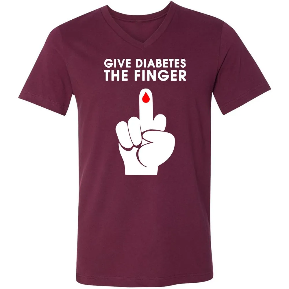 Unisex V-Neck T-Shirt - 1ZH6LUR8 - Maroon - 6