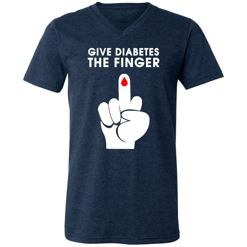 Unisex V-Neck T-Shirt - 1ZH6LUR8 - Heather Navy - 15