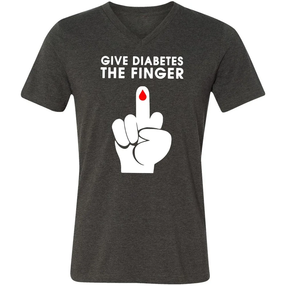Unisex V-Neck T-Shirt - 1ZH6LUR8 - Dark Grey Heather - 8