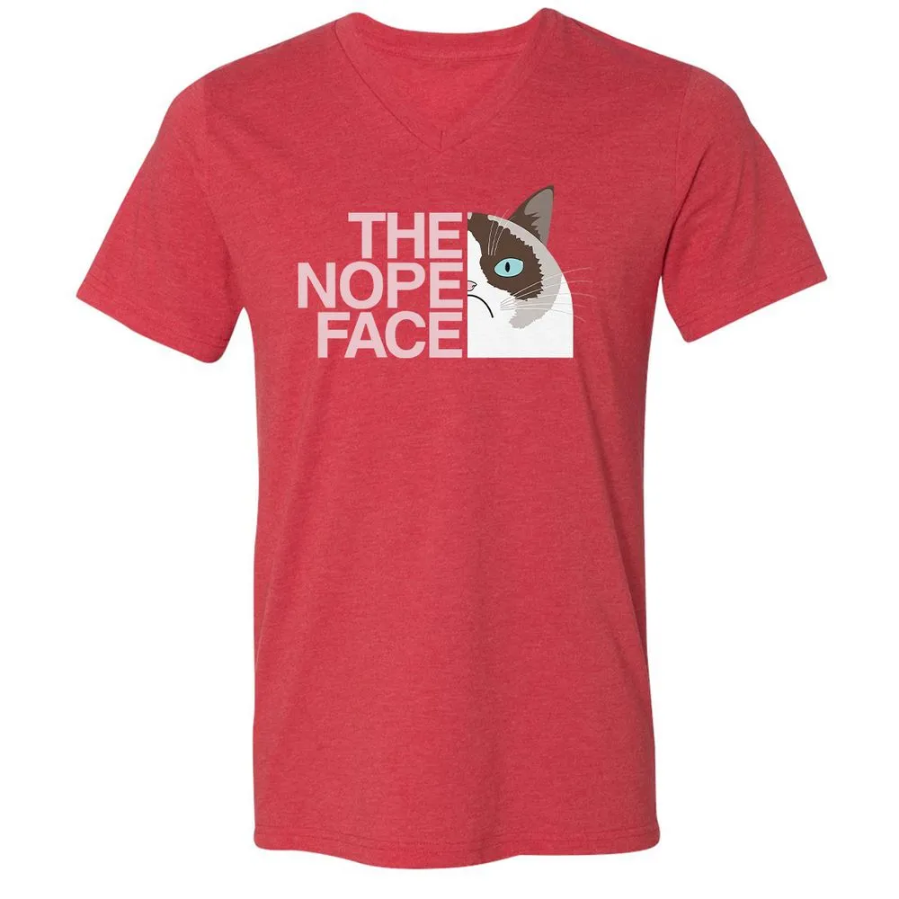 Unisex V-Neck T-Shirt - 6GLSHY9C - Heather Red - 16