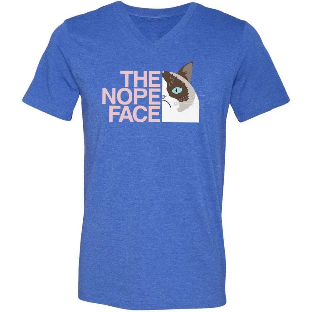 Unisex V-Neck T-Shirt - 6GLSHY9C - Heather True Royal - 14