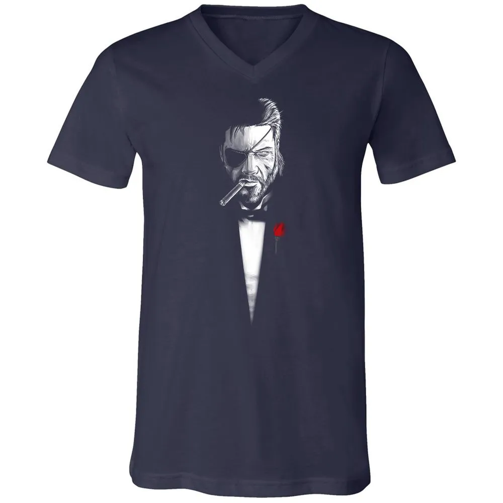 Unisex V-Neck T-Shirt - YM87UFVR - Navy - 2