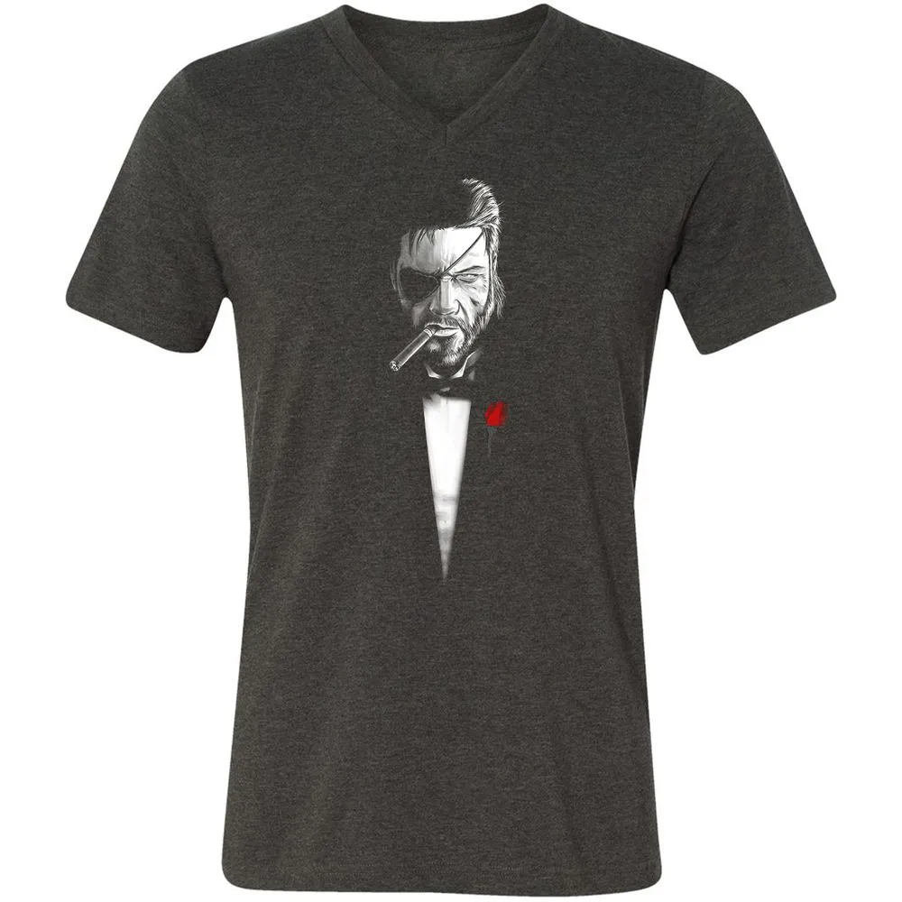 Unisex V-Neck T-Shirt - YM87UFVR - Dark Grey Heather - 8