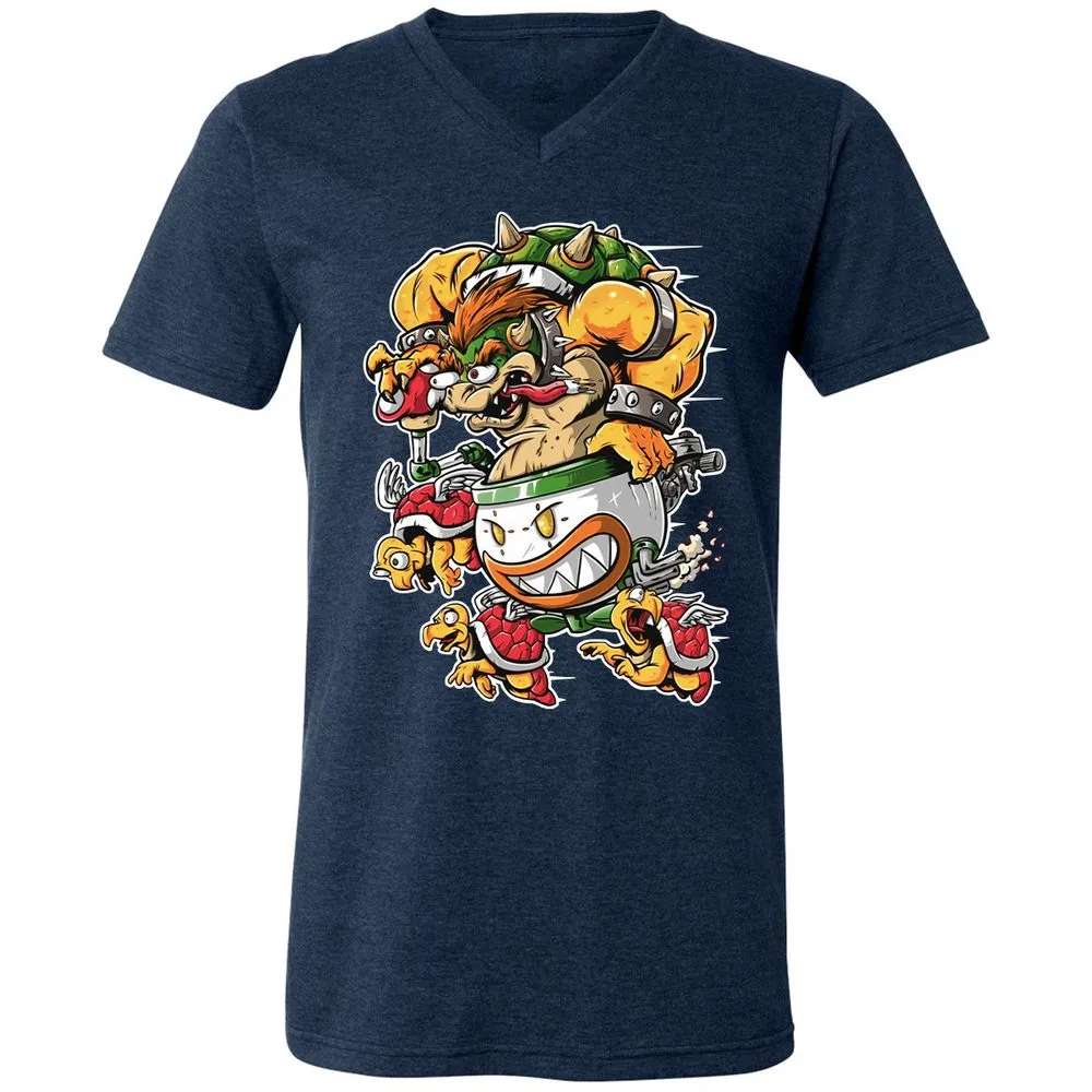 Unisex V-Neck T-Shirt - VS1SEVXJ - Heather Navy - 15