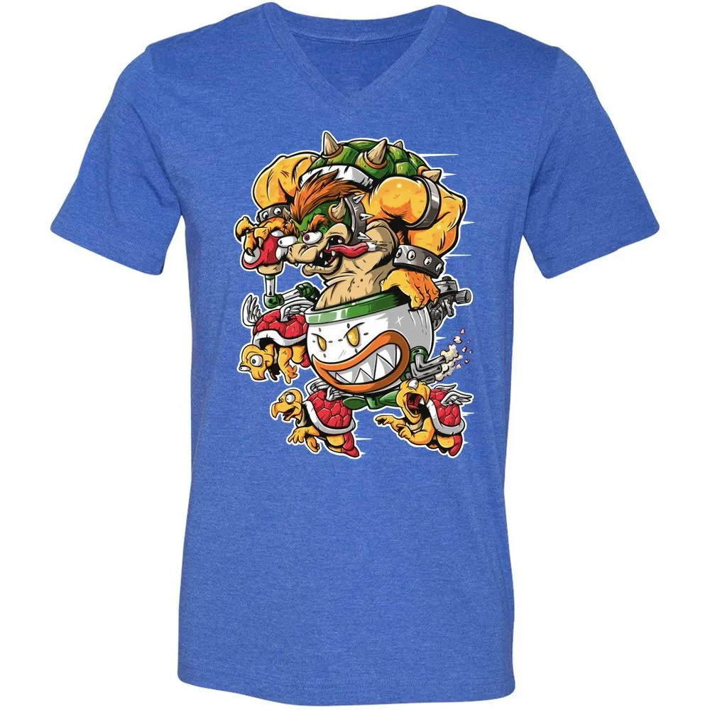 Unisex V-Neck T-Shirt - VS1SEVXJ - Heather True Royal - 14