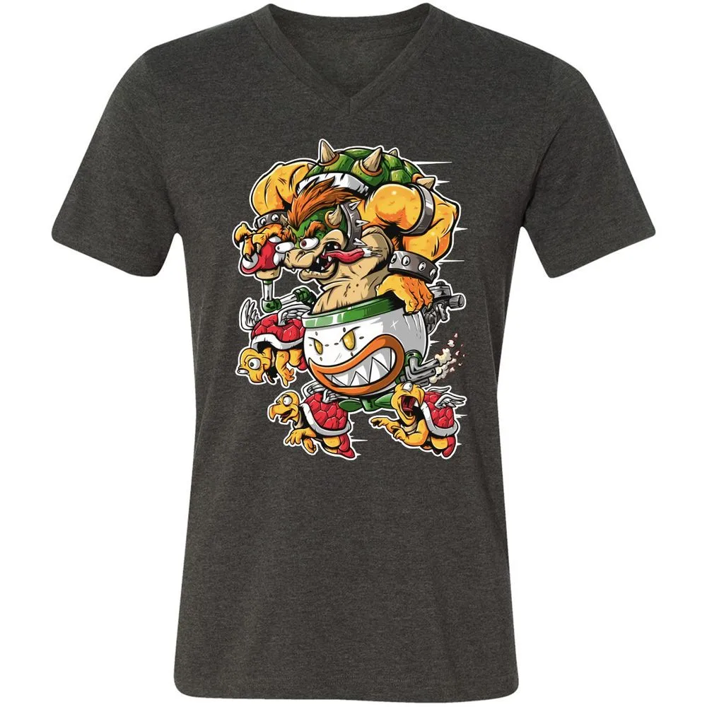 Unisex V-Neck T-Shirt - VS1SEVXJ - Dark Grey Heather - 8