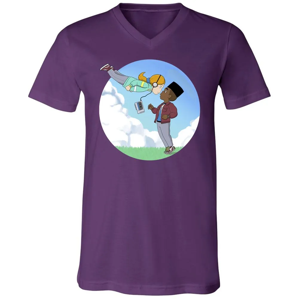 Unisex V-Neck T-Shirt - YQL1LWXH - Team Purple - 9
