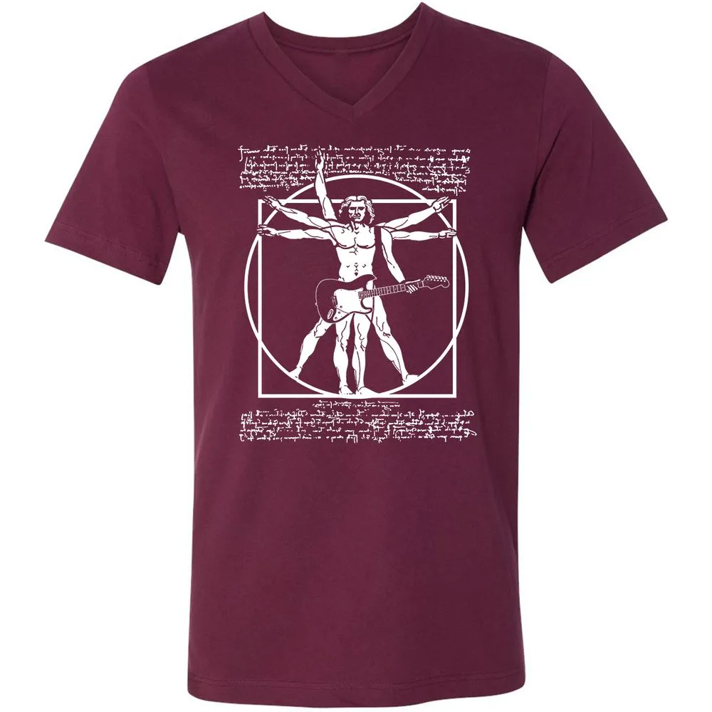 Unisex V-Neck T-Shirt - WF9HMBSC - Maroon - 6