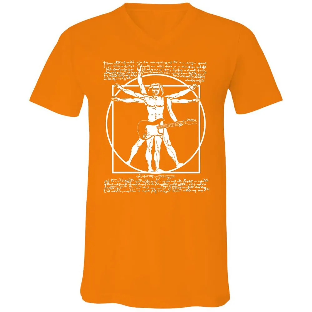Unisex V-Neck T-Shirt - WF9HMBSC - Orange - 11