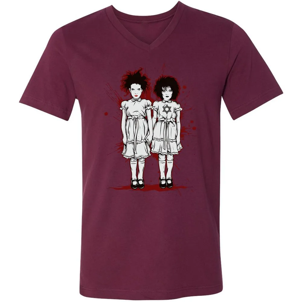 Unisex V-Neck T-Shirt - S1FPTWRP - Maroon - 6