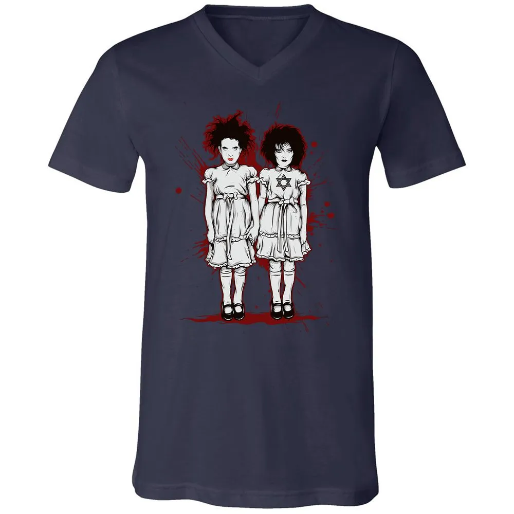 Unisex V-Neck T-Shirt - S1FPTWRP - Navy - 2