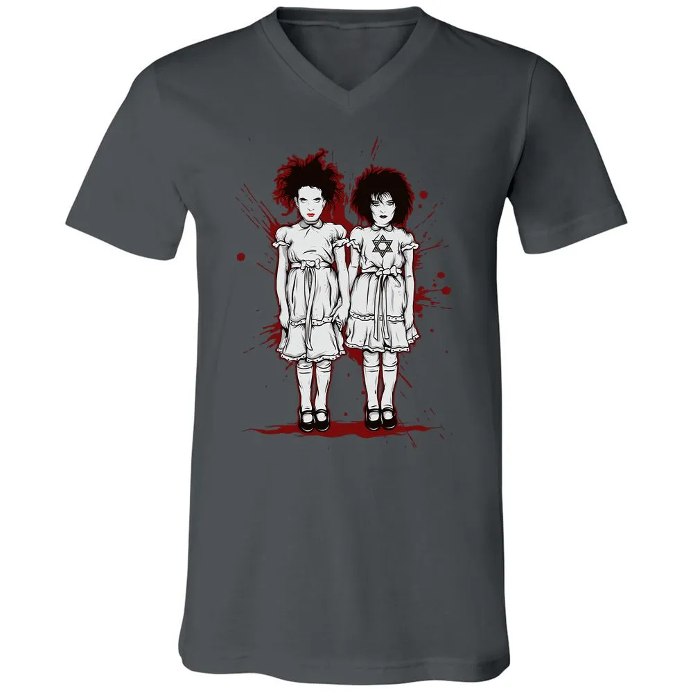 Unisex V-Neck T-Shirt - S1FPTWRP - Asphalt - 12