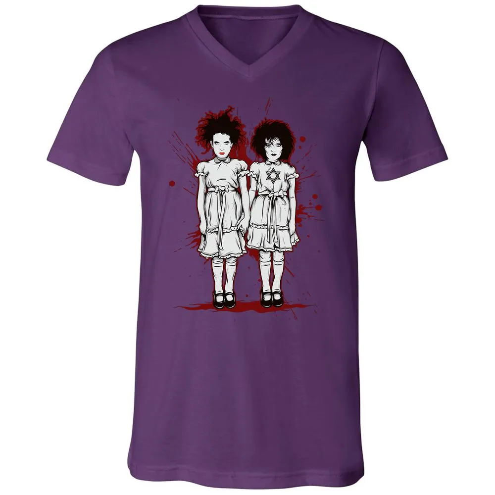 Unisex V-Neck T-Shirt - S1FPTWRP - Team Purple - 9