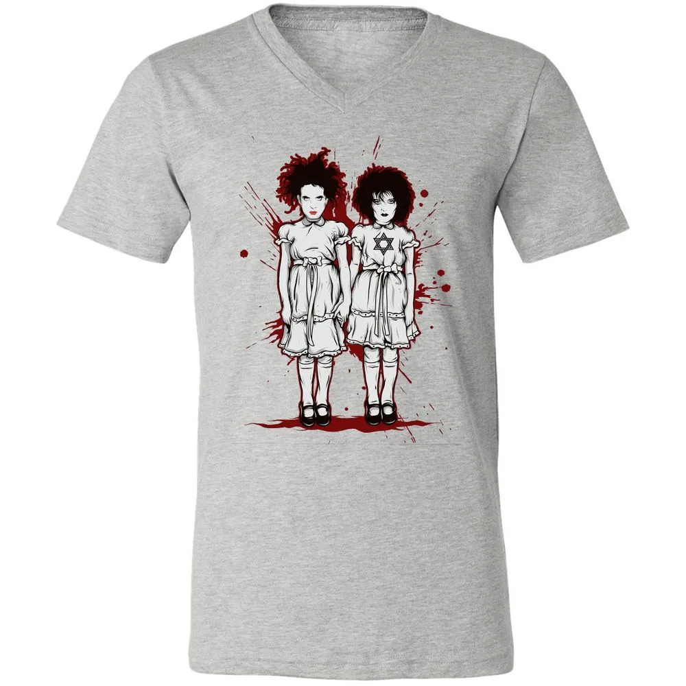 Unisex V-Neck T-Shirt - S1FPTWRP - Athletic Heather - 7