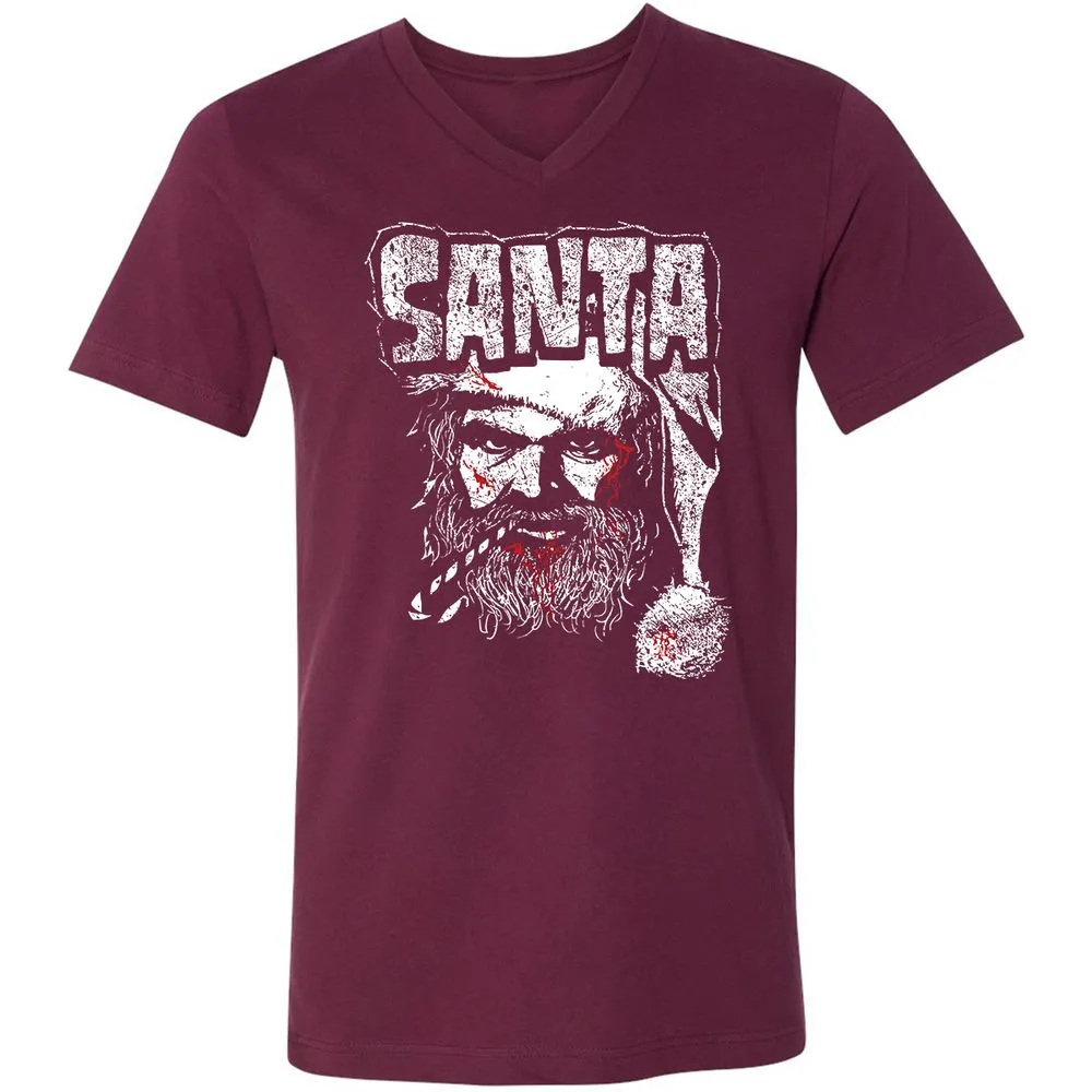 Unisex V-Neck T-Shirt - AT6QF4TE - Maroon - 6