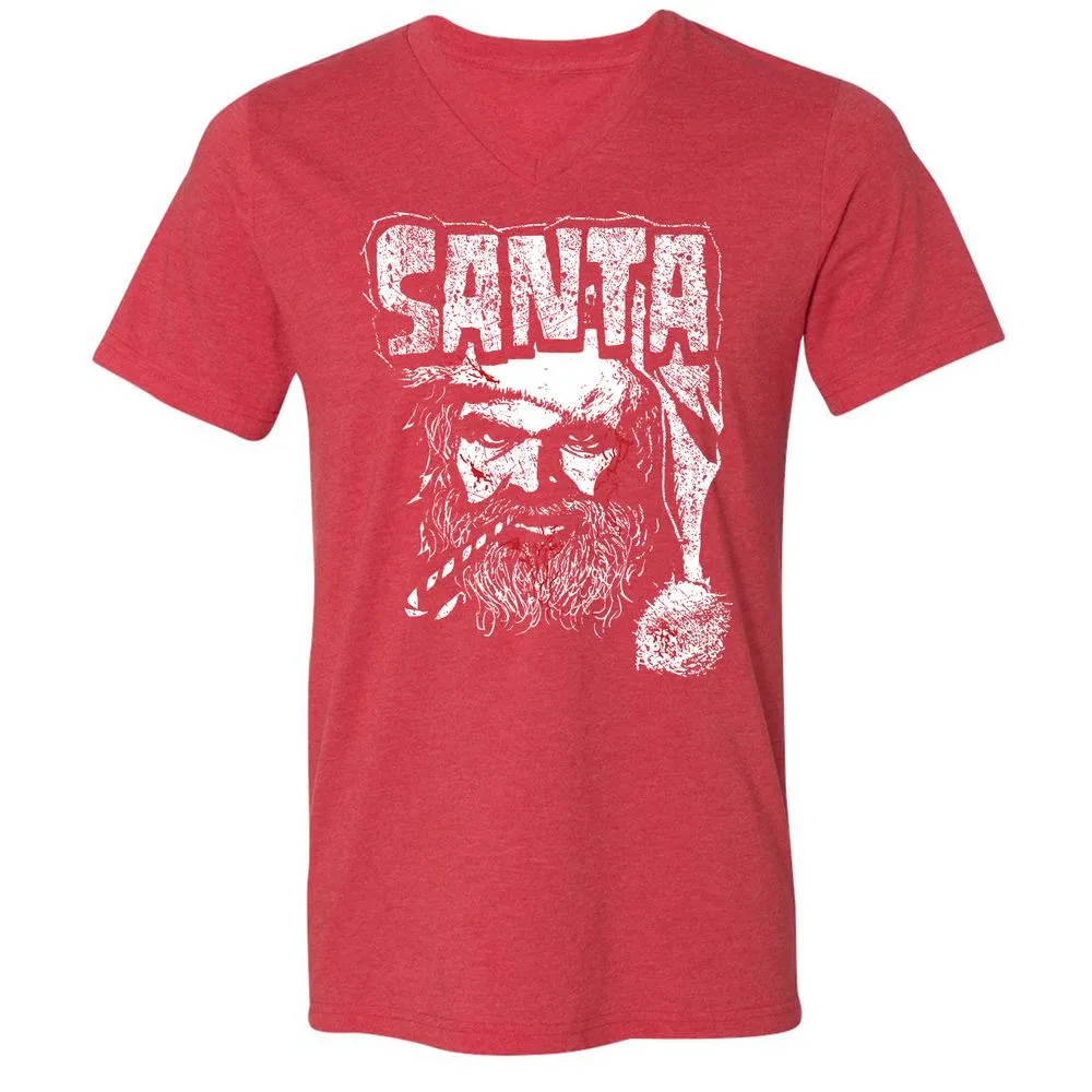 Unisex V-Neck T-Shirt - AT6QF4TE - Heather Red - 16