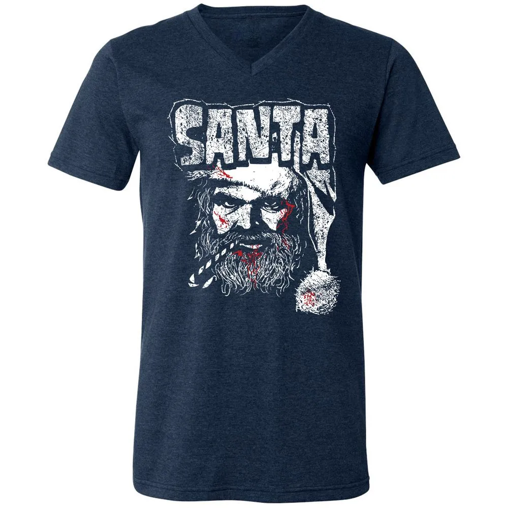Unisex V-Neck T-Shirt - AT6QF4TE - Heather Navy - 15