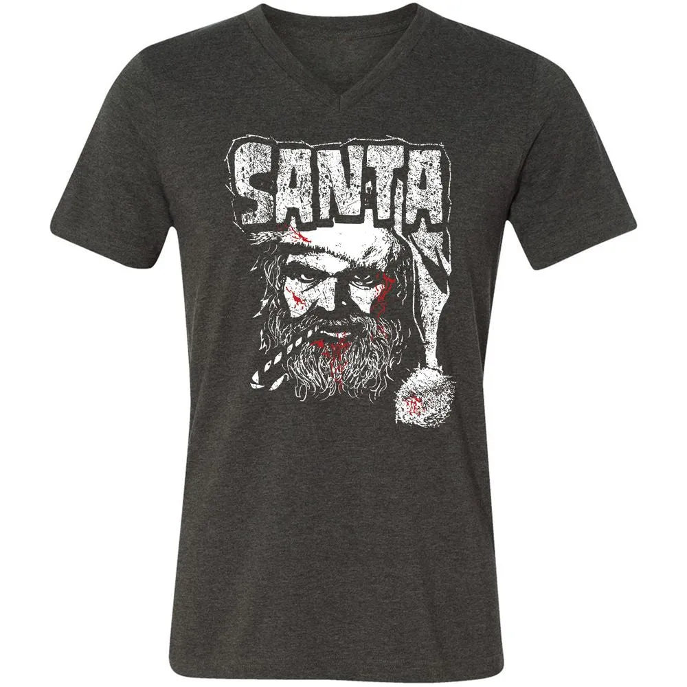 Unisex V-Neck T-Shirt - AT6QF4TE - Dark Grey Heather - 8