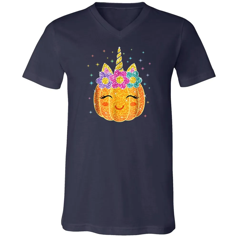 Unisex V-Neck T-Shirt - CXSYV6V6 - Navy - 2