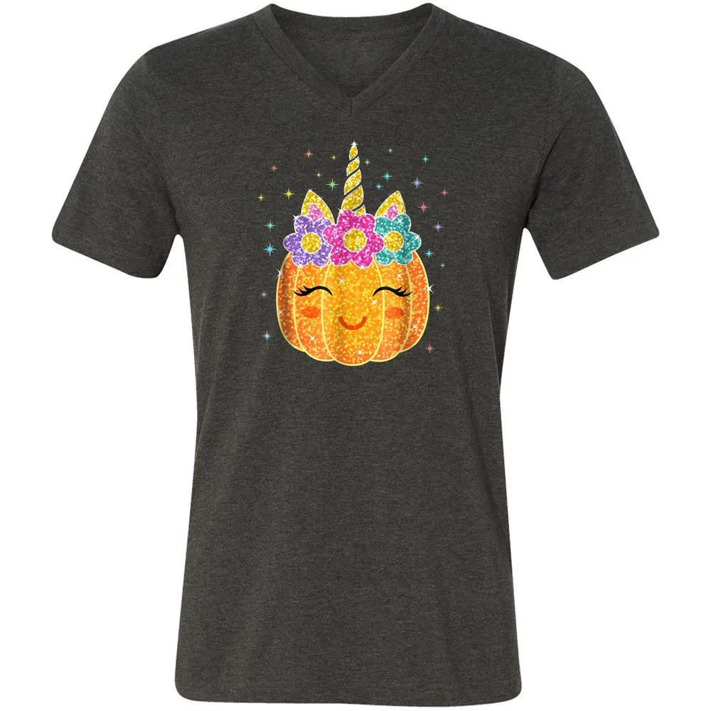 Unisex V-Neck T-Shirt - CXSYV6V6 - Dark Grey Heather - 8