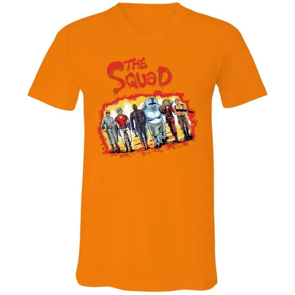 Unisex V-Neck T-Shirt - YGLSYGCN - Orange - 11