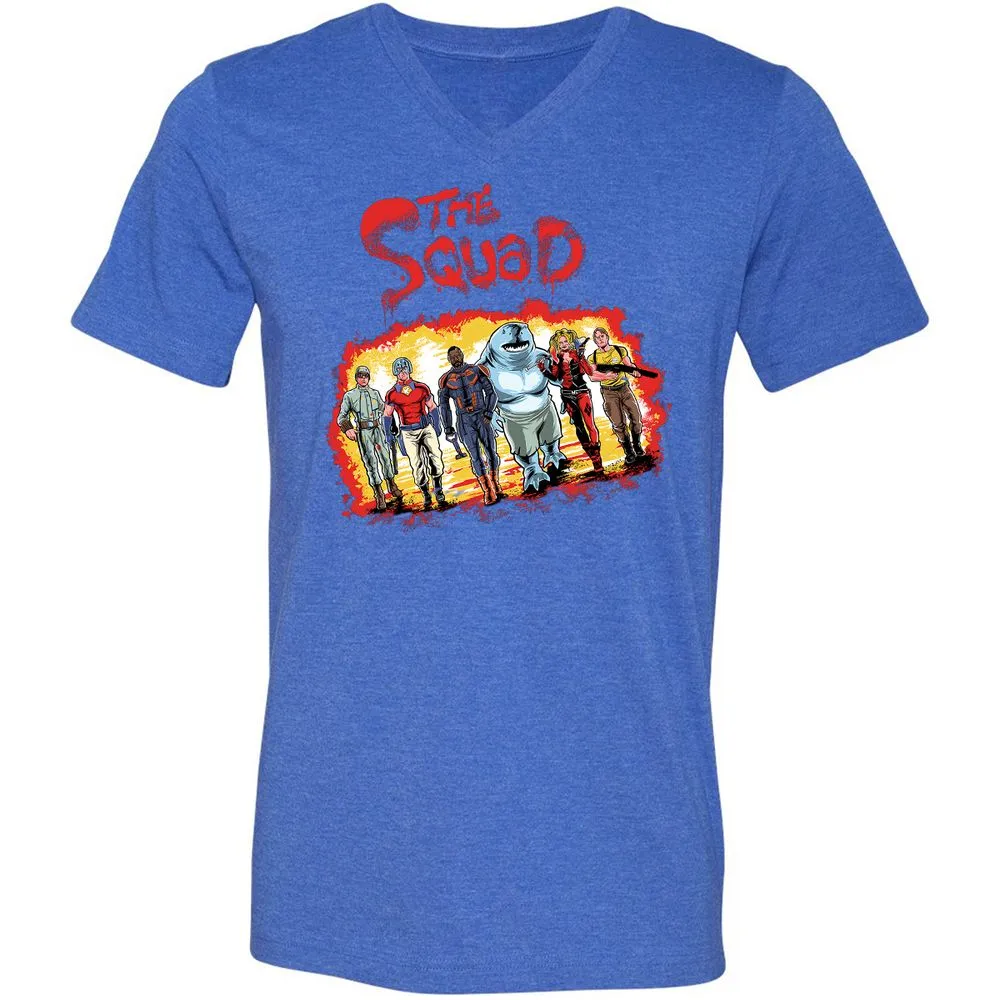 Unisex V-Neck T-Shirt - YGLSYGCN - Heather True Royal - 14