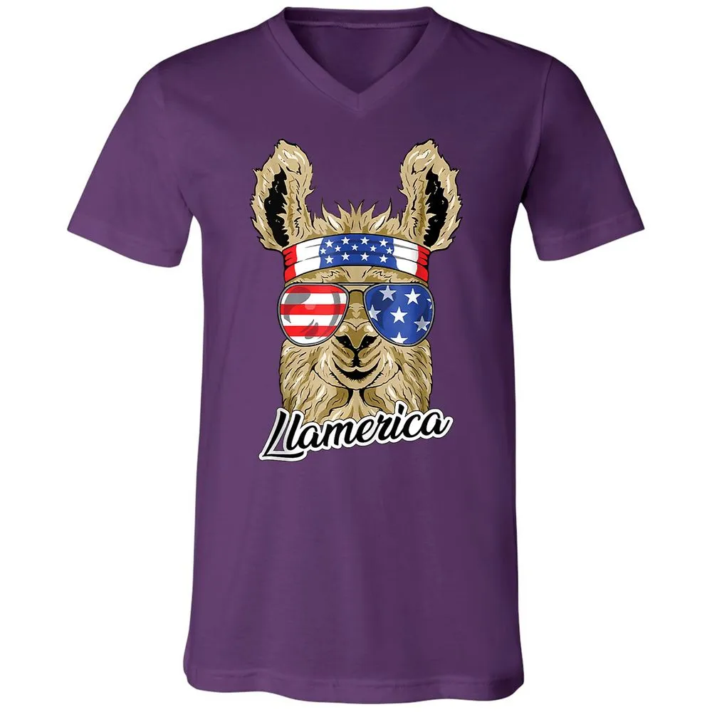 Unisex V-Neck T-Shirt - ZY4XCZ3M - Team Purple - 9