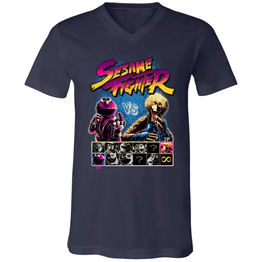 Unisex V-Neck T-Shirt - 5S7QX2KP - Navy - 2