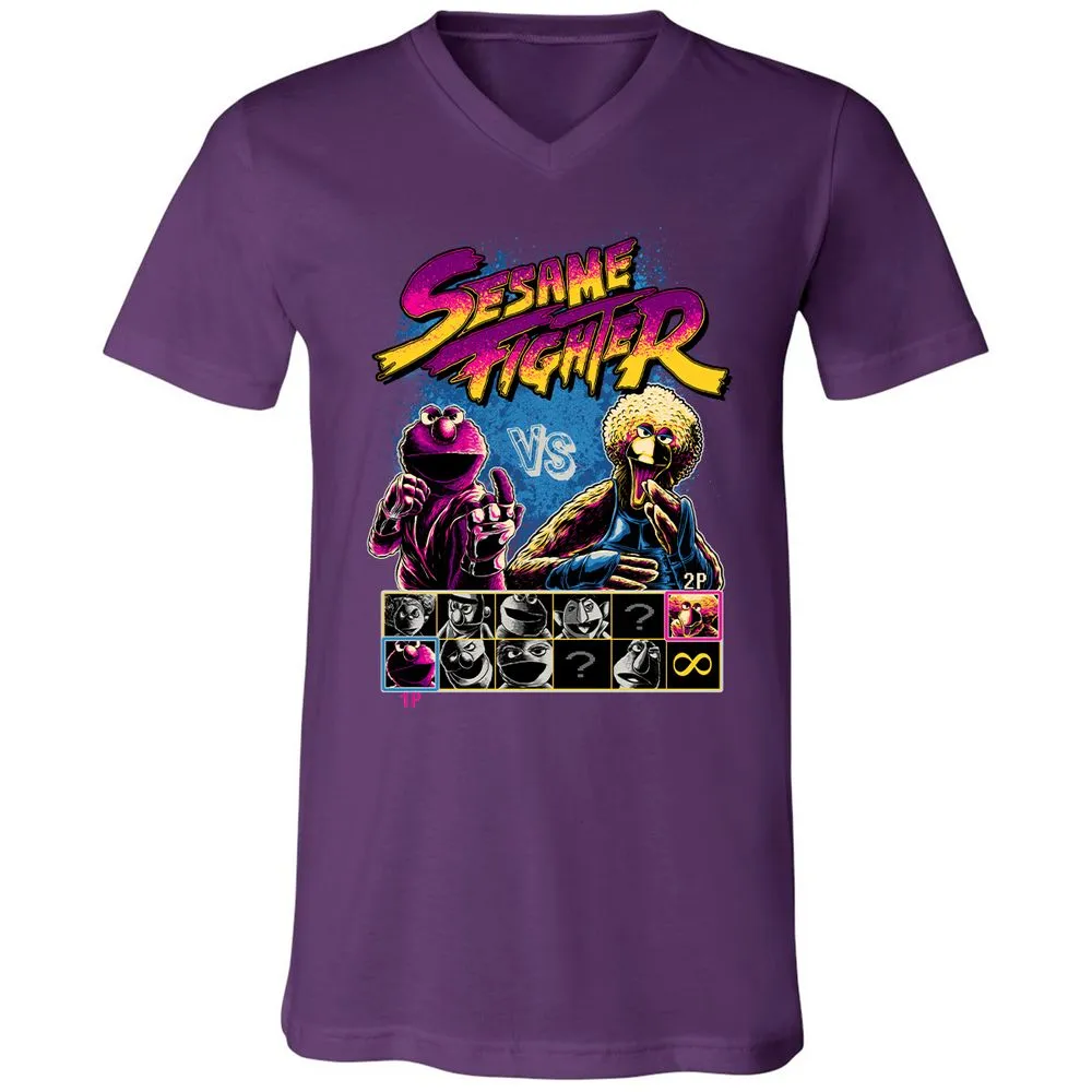 Unisex V-Neck T-Shirt - 5S7QX2KP - Team Purple - 9
