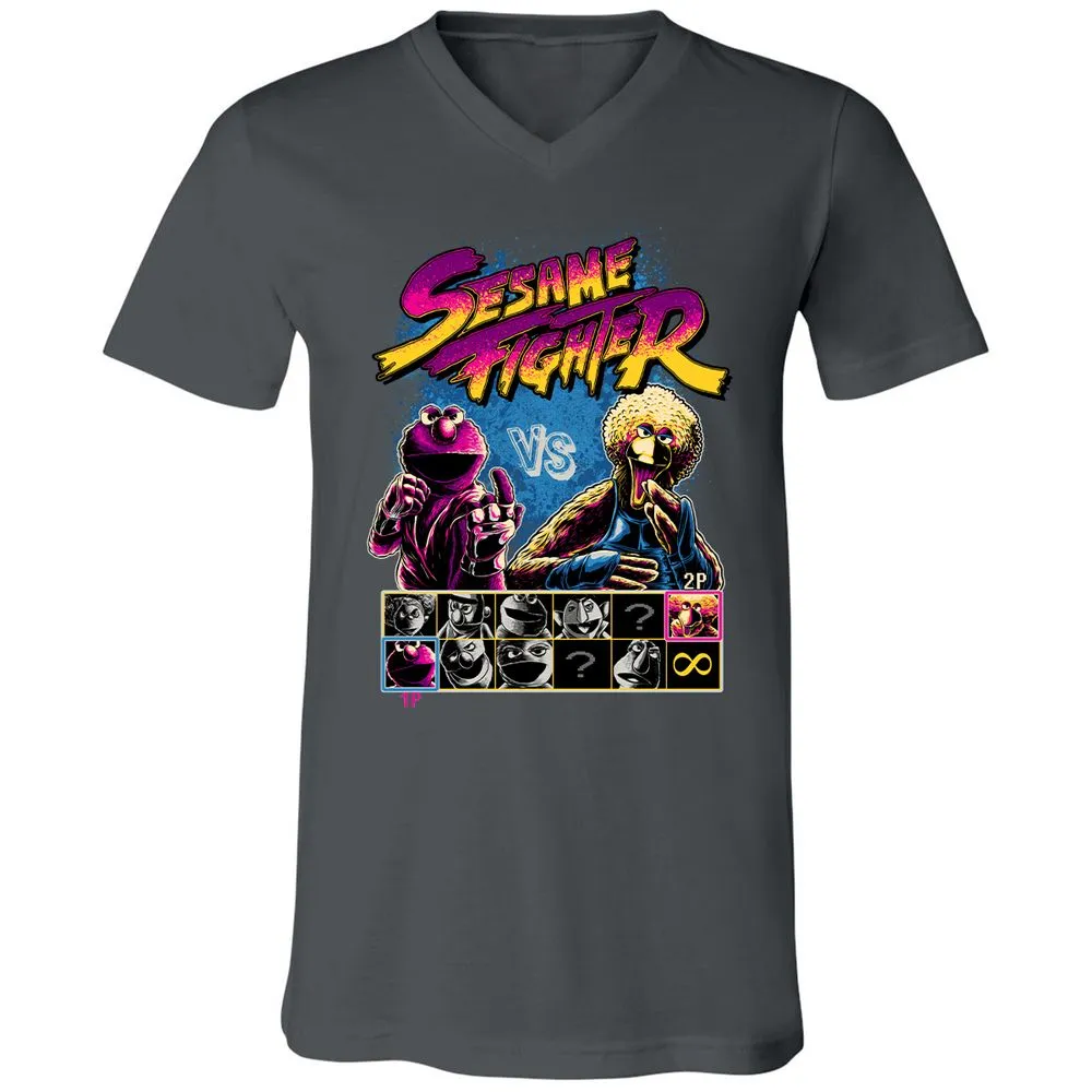 Unisex V-Neck T-Shirt - 5S7QX2KP - Asphalt - 12
