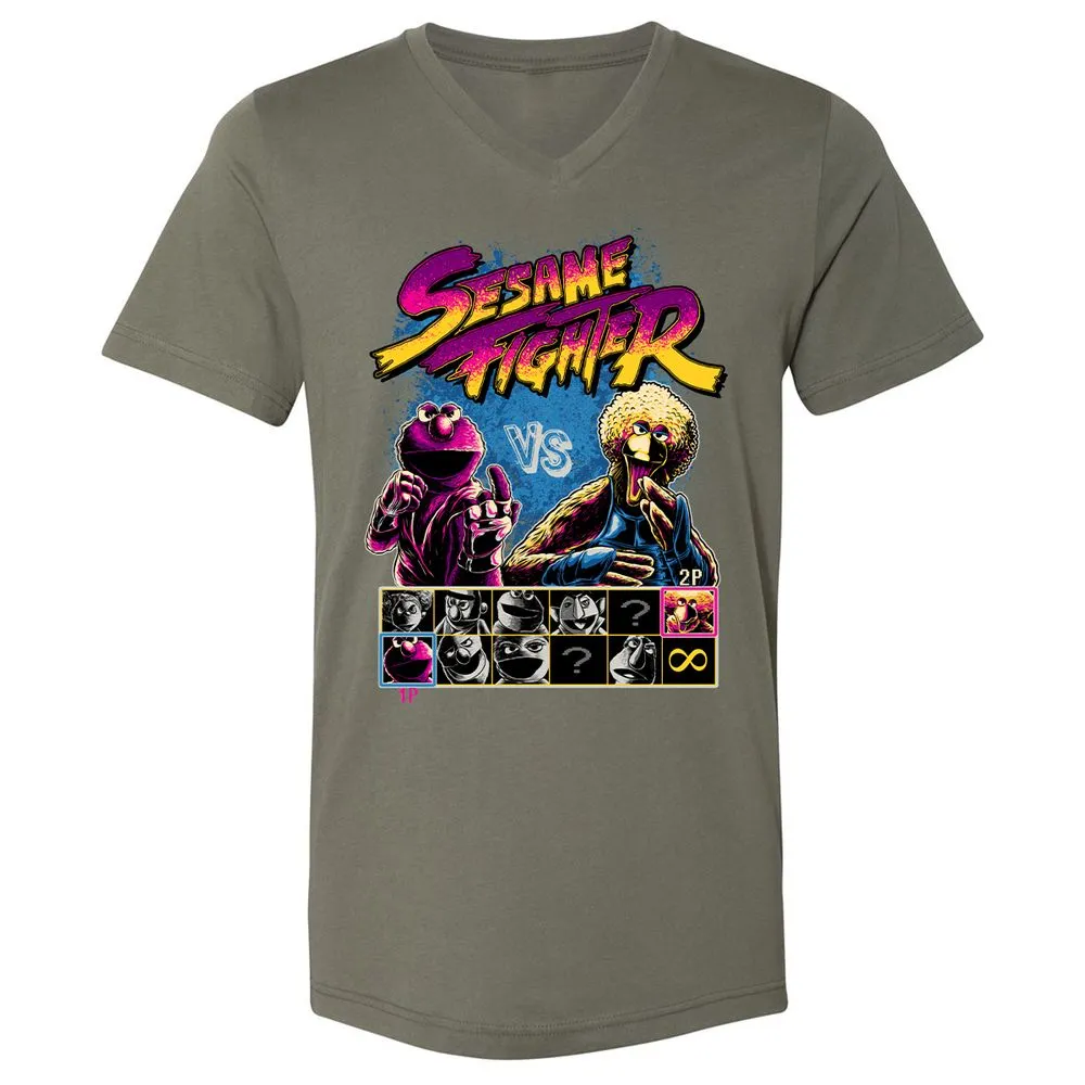 Unisex V-Neck T-Shirt - 5S7QX2KP - Military Green - 10