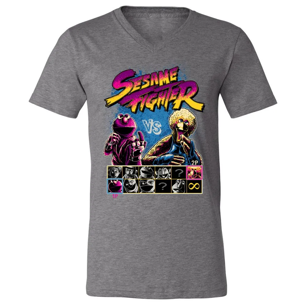 Unisex V-Neck T-Shirt - 5S7QX2KP - Deep Heather - 13