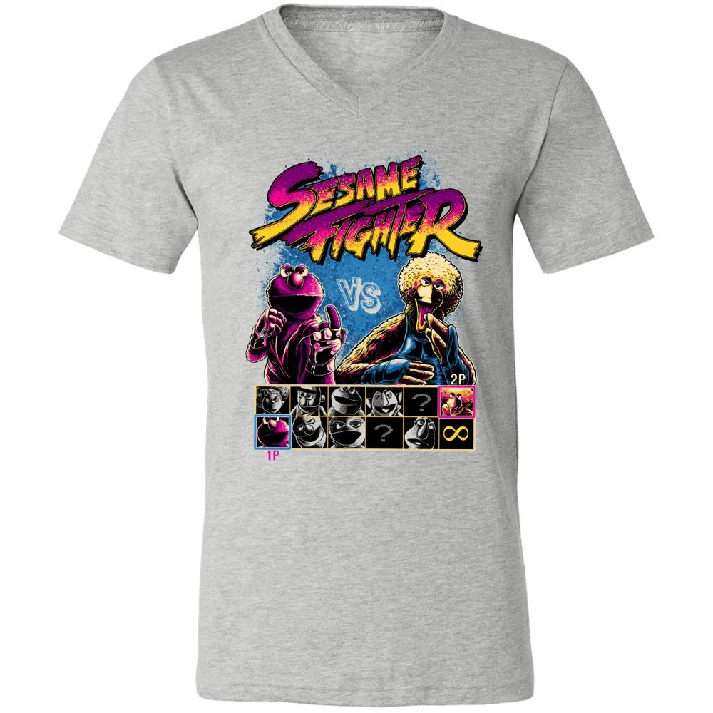 Unisex V-Neck T-Shirt - 5S7QX2KP - Athletic Heather - 7