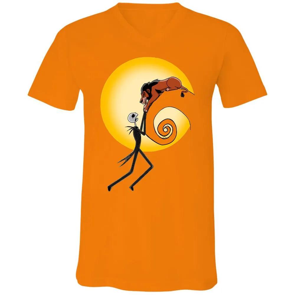 Unisex V-Neck T-Shirt - XE739XT3 - Orange - 11