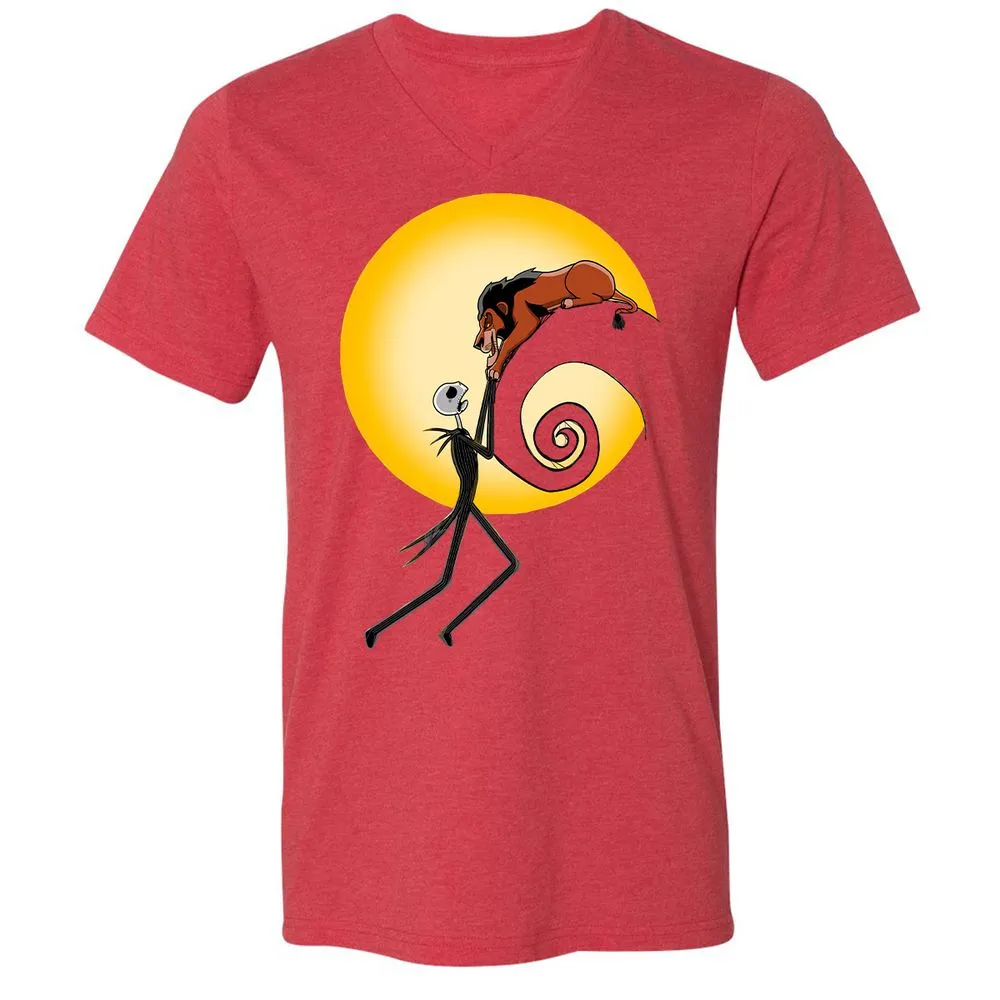 Unisex V-Neck T-Shirt - XE739XT3 - Heather Red - 16