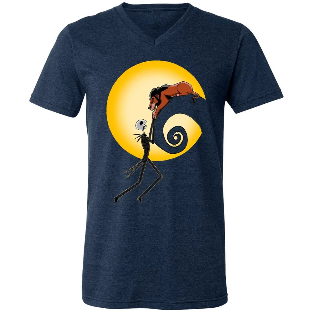 Unisex V-Neck T-Shirt - XE739XT3 - Heather Navy - 15