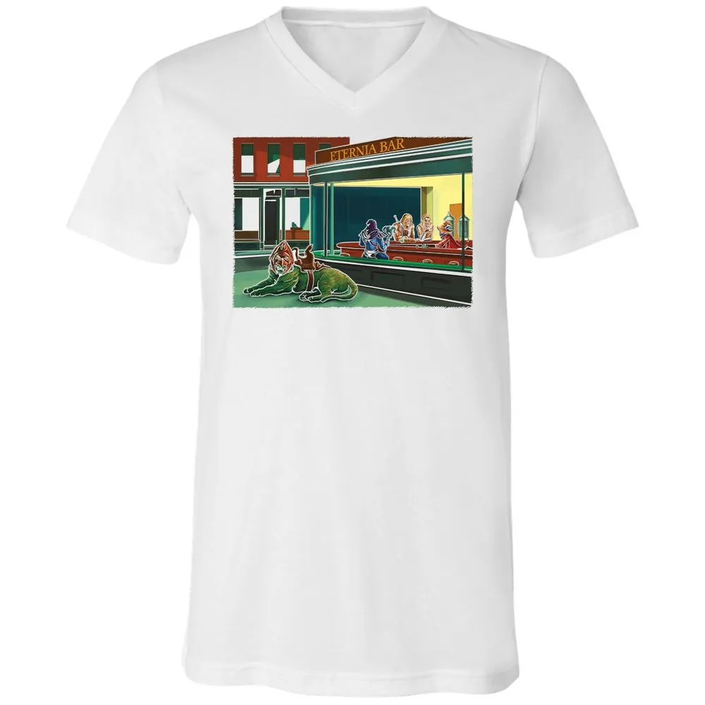 Unisex V-Neck T-Shirt - KGBQQPQS - White - 5