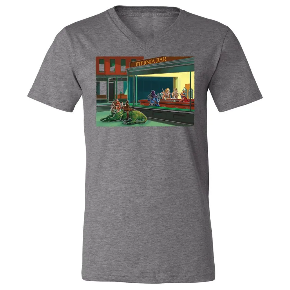 Unisex V-Neck T-Shirt - KGBQQPQS - Deep Heather - 13