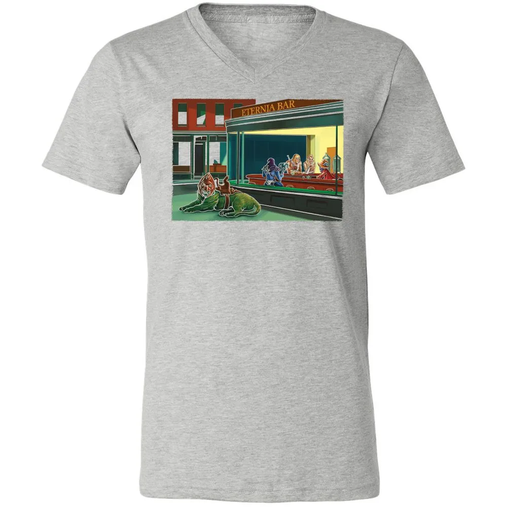 Unisex V-Neck T-Shirt - KGBQQPQS - Athletic Heather - 7