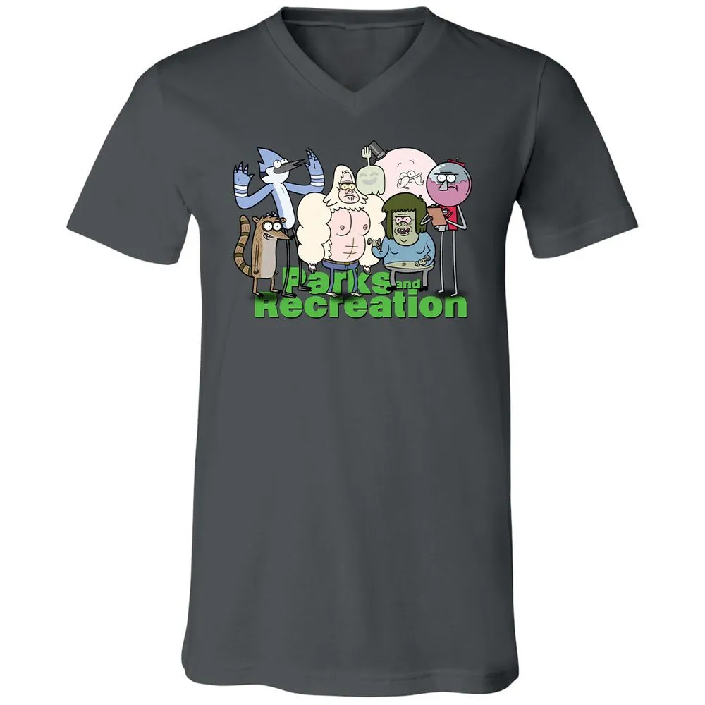 Unisex V-Neck T-Shirt - NX5JD1PC - Asphalt - 12