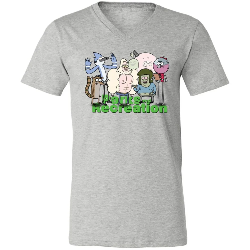 Unisex V-Neck T-Shirt - NX5JD1PC - Athletic Heather - 7