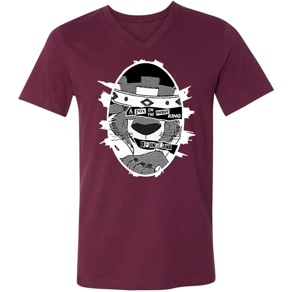 Unisex V-Neck T-Shirt - E1WNWPVP - Maroon - 6