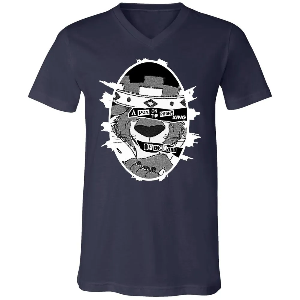 Unisex V-Neck T-Shirt - E1WNWPVP - Navy - 2