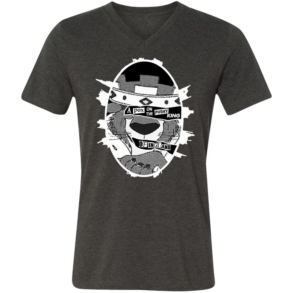 Unisex V-Neck T-Shirt - E1WNWPVP - Dark Grey Heather - 8