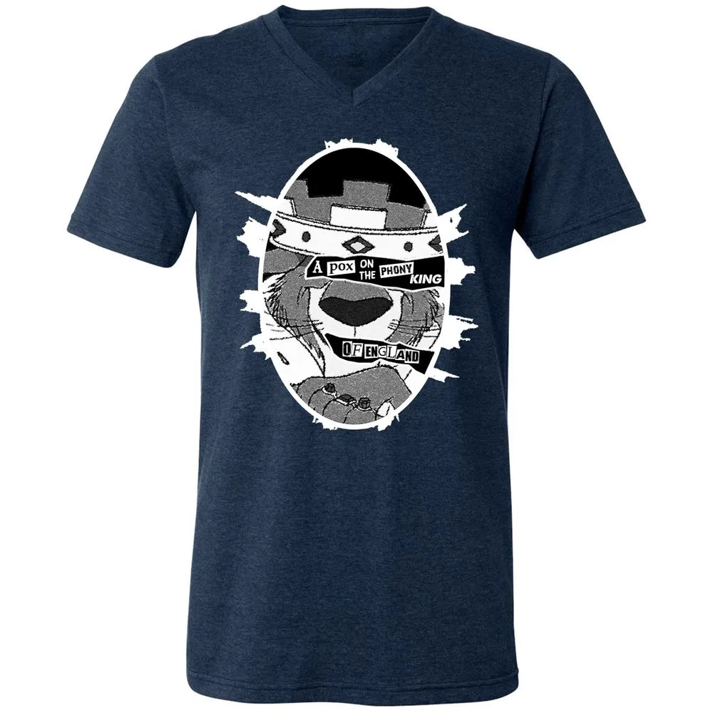 Unisex V-Neck T-Shirt - E1WNWPVP - Heather Navy - 15