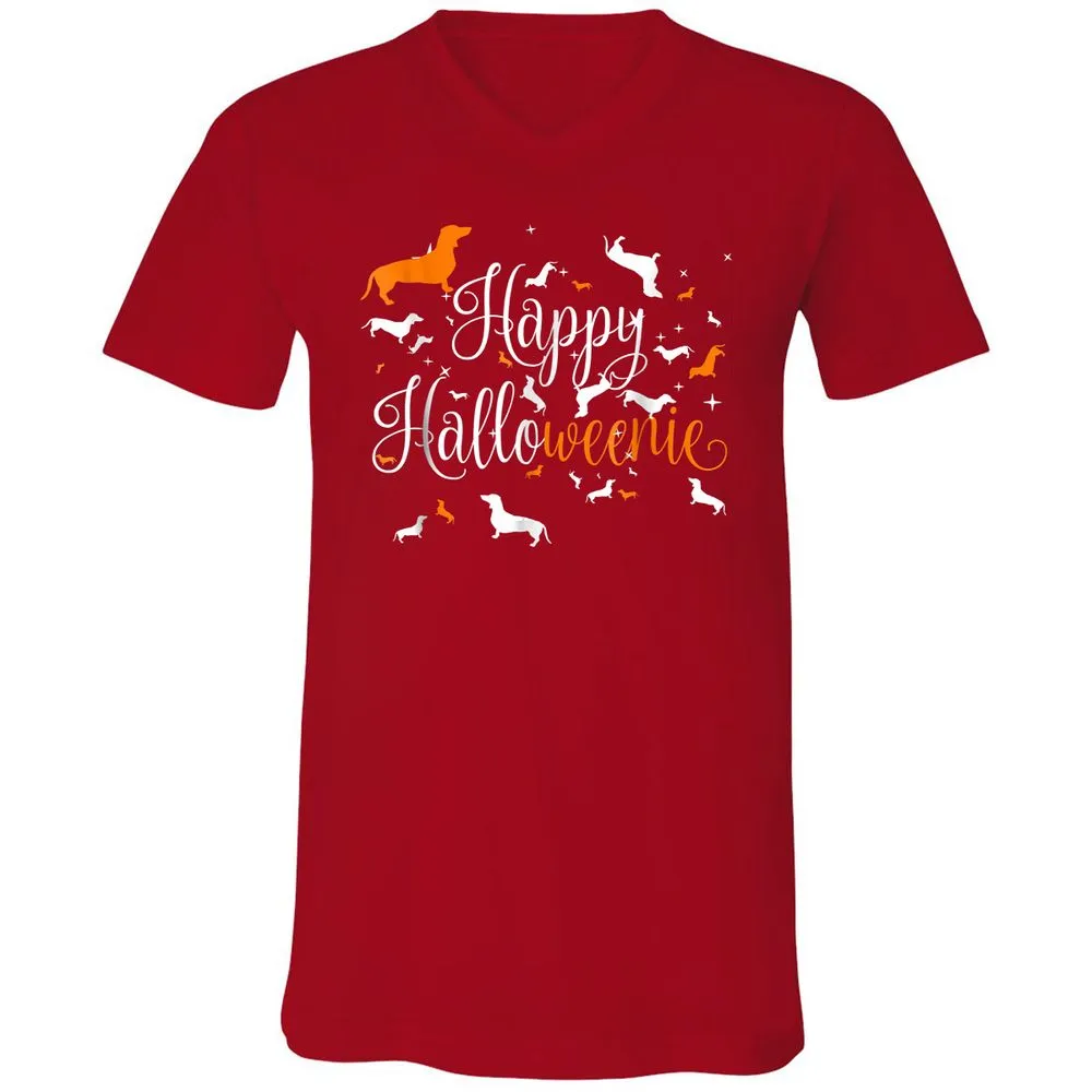 Unisex V-Neck T-Shirt - MQVGJM53 - Red - 3