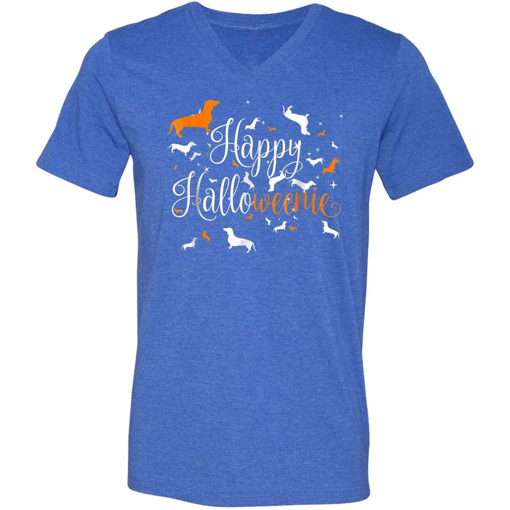 Unisex V-Neck T-Shirt - MQVGJM53 - Heather True Royal - 14