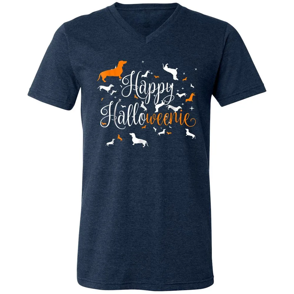 Unisex V-Neck T-Shirt - MQVGJM53 - Heather Navy - 15