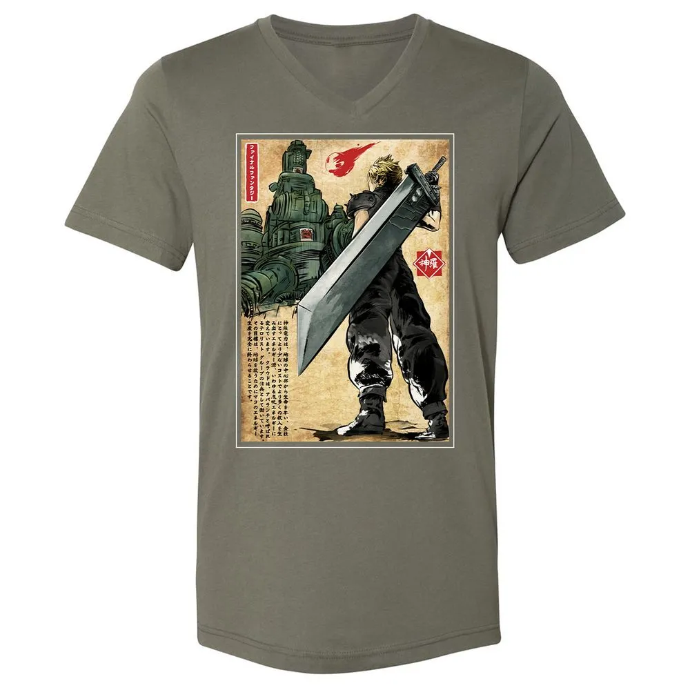 Unisex V-Neck T-Shirt - JKP136ZV - Military Green - 10